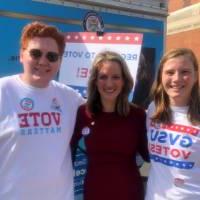 students with Secretary of State